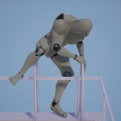 Animation of falling down the stairs