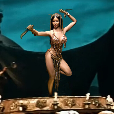 In the camp of Kublai Khan. Dancing with daggers.