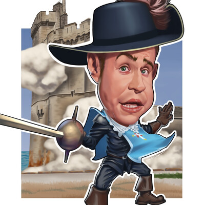 Caricature of Ivan Abramov