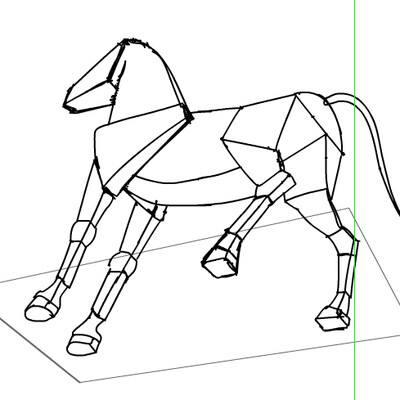 Horse drawing lesson.