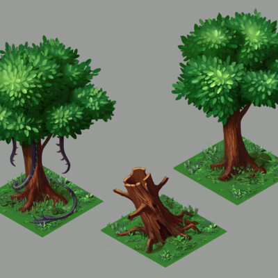 Plants. Isometrics.