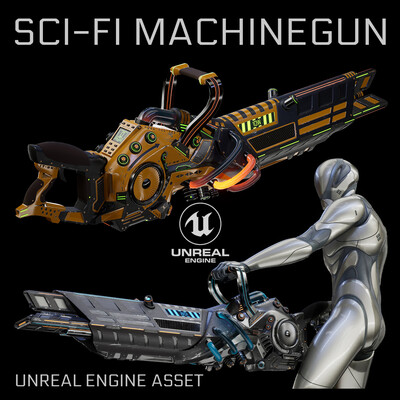 Sci-Fi Machinegun | Сайфайный пулемет