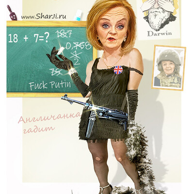 Liz Truss caricature