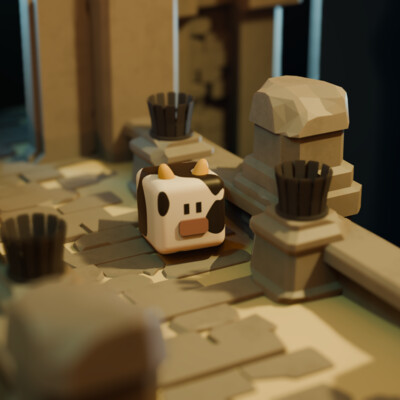 3D stylized dungeon