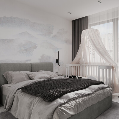 Visualization of the bedroom for parents