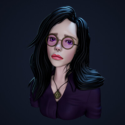 The girl with glasses