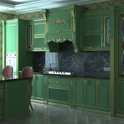 Modern kitchen in classic style