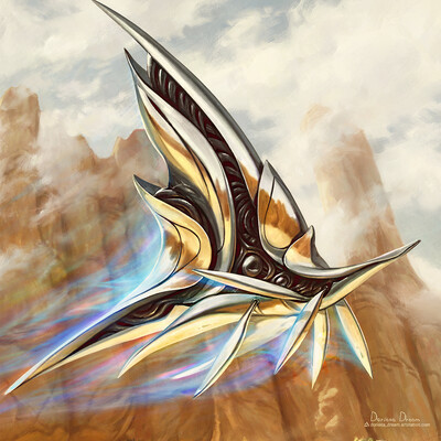 Desert landscape - fantasy, fantastic environment illustration