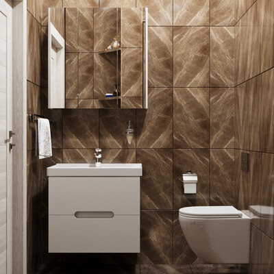 Bathroom interior in Stalin's house