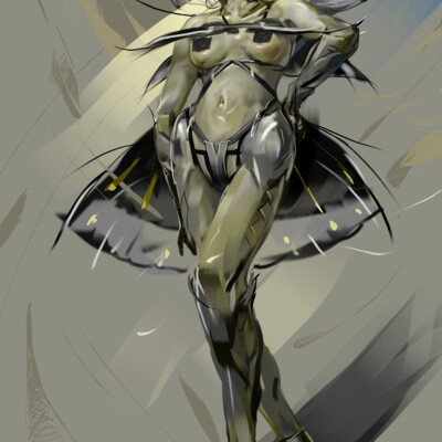 The model is a moth
