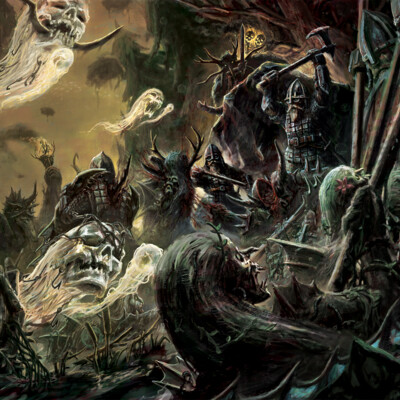Slavic grimdark. Skirmish in the swamp.⁠⁠