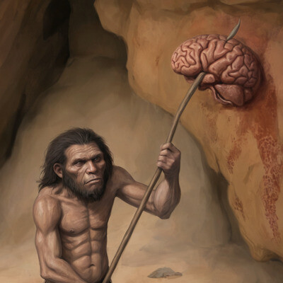 Primitive man neural network for his creativity