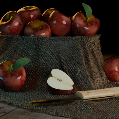 Apples on a plate