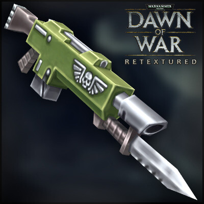 Hand-Painted Lasgun M36, Warhammer 40,000: Dawn of War, retextured