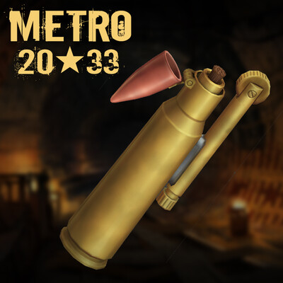 Stylized Hand-Painted Metro 2033 Lighter