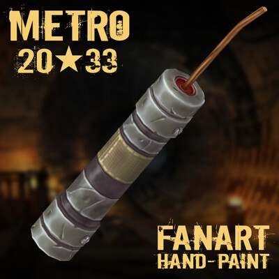 Stylized Hand-Painted Metro 2033 Pipe Bomb