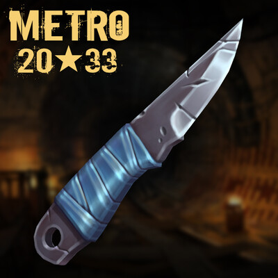 Stylized Hand-Painted Metro 2033 Throwing Knives