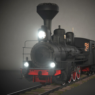 Commodity steam locomotive of the Nevsky Plant. 1897.