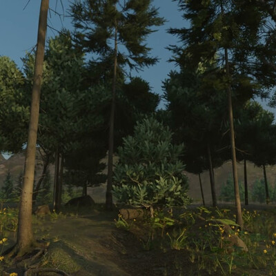 forest in blender3d