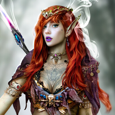 Black magic of the light forest. Queen and Witch.