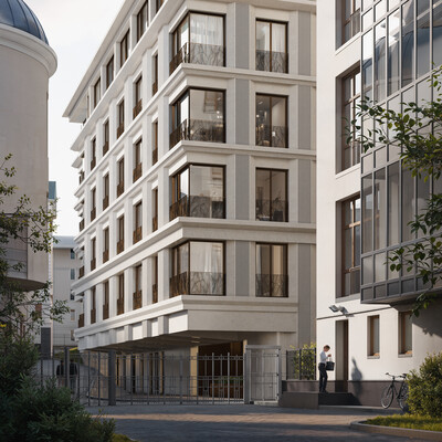 Commercial visualization of the structure in Moscow