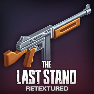 Hand-Painted M1A1 Thompson, The Last Stand: Call of Fire (retextured)