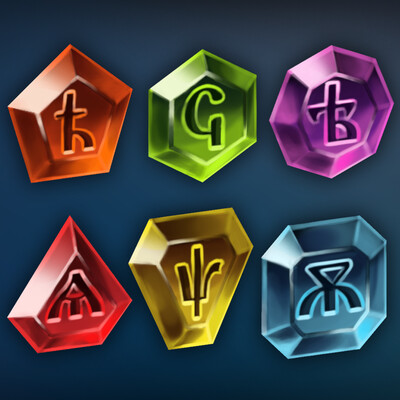 Hand-Painted Gems