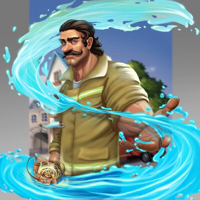 Concept of a character who wields the element of water