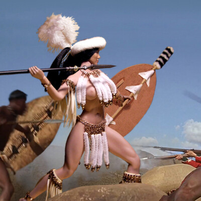 The battle of the Zulus with the British.