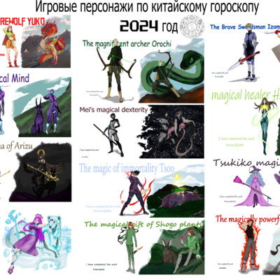 year of drawing characters.