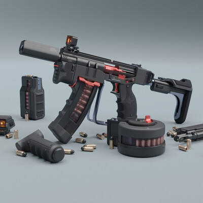 SciFi weapon pack design