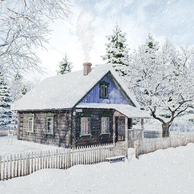 Winter day in the village