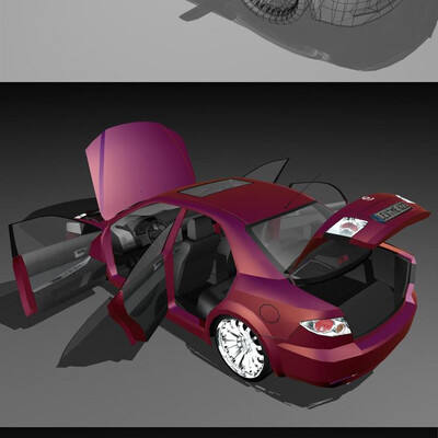 mazda 6 low-poly end