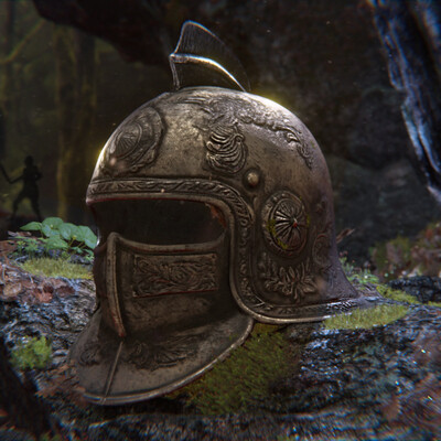 Ancient battle helmet