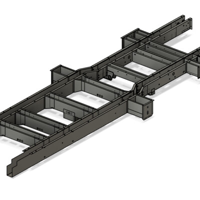 Rear-wheel drive frame of the Renault truck