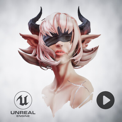 Demon girl by Dave Greco Unreal Engine