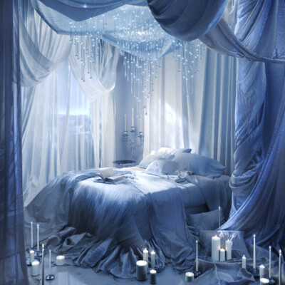 Blue bedroom