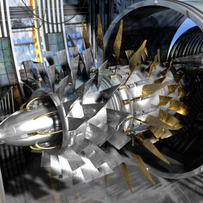 Sverhsekretnaya turbina v aerodinamicheskoy trube
