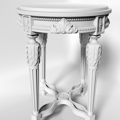 carved table