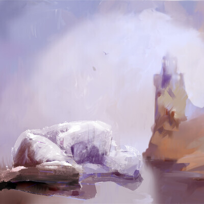 asleep on the ice