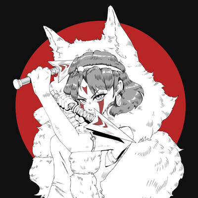 “Princess Mononoke” print