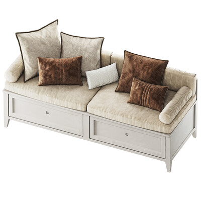 Pillows set window, soft area.