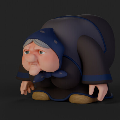 Grannie from the cartoon «Three bogatyrs»
