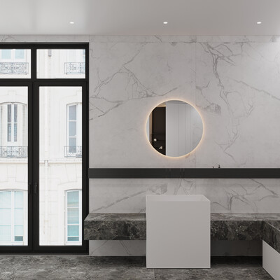 Visualization of a bathroom with natural light