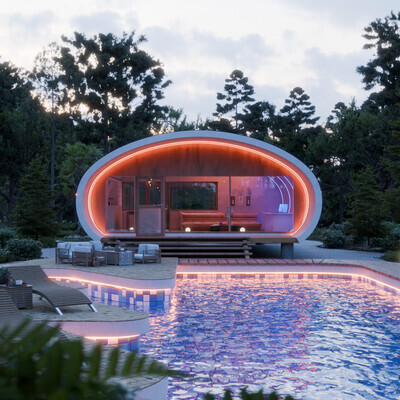 Concept of a one-story private house