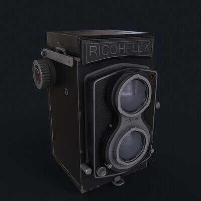 3D Antique camera Ricohflex