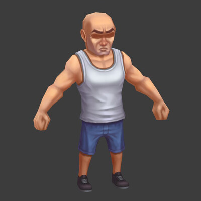 Hand-Painted Base Male Character With Cloth