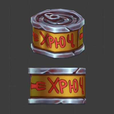 Hand-Painted Canned Food
