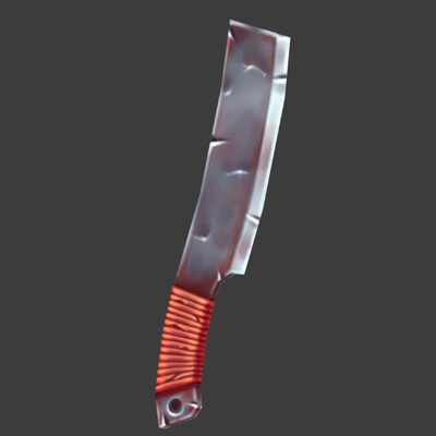 Hand-Painted Cleaver Knife