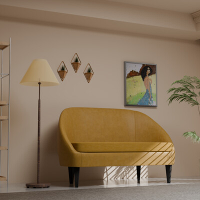 Sofa Visualization — Warm Interior